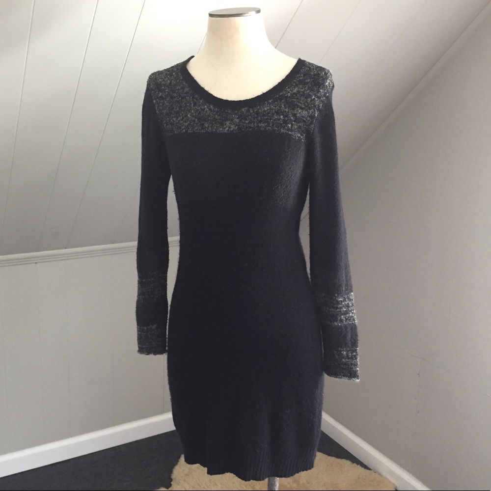 DKNYC Black Sheath Sweater Dress