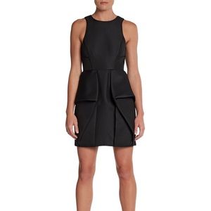 Tibi Black Cut-Out Back Simona Jacquard Dress