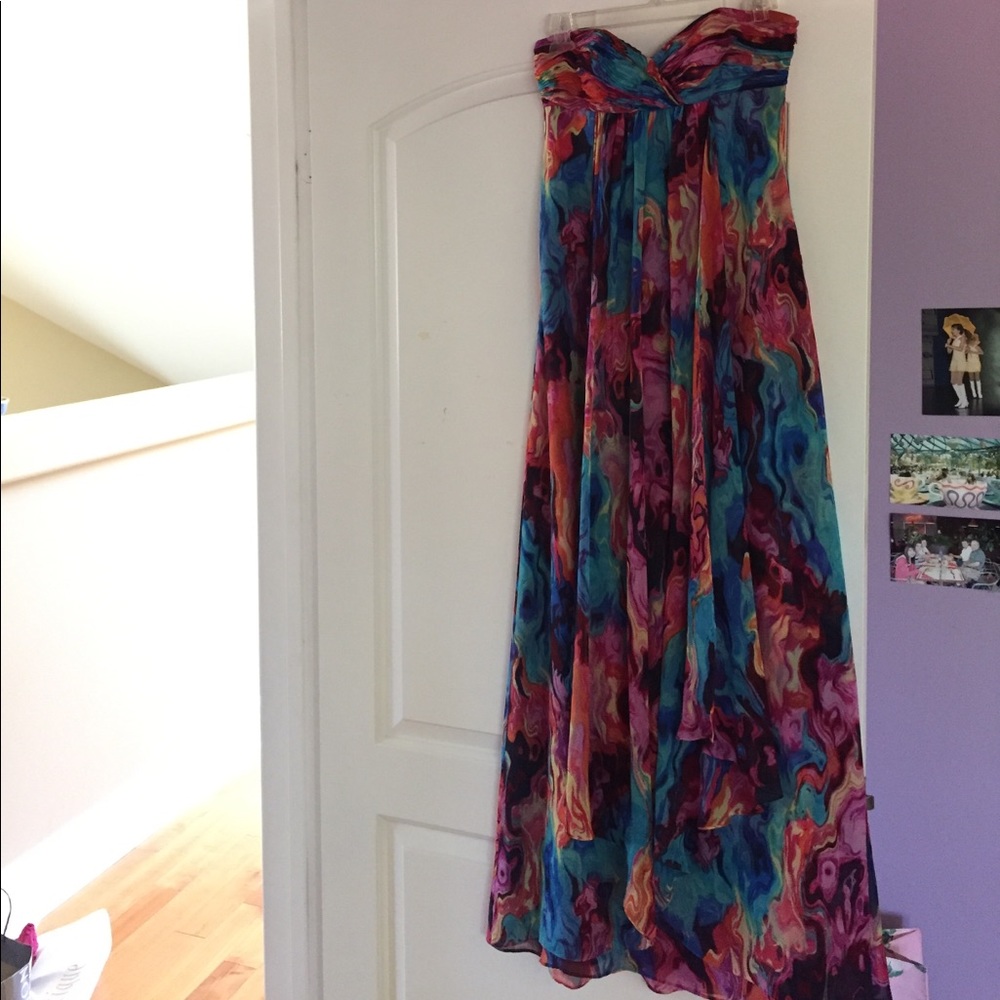 Strapless floor length dress size 0