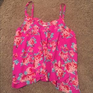 Cute floral fluorescent spaghetti strap!