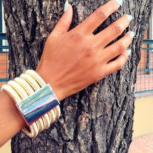 Gold multi-cord cuff