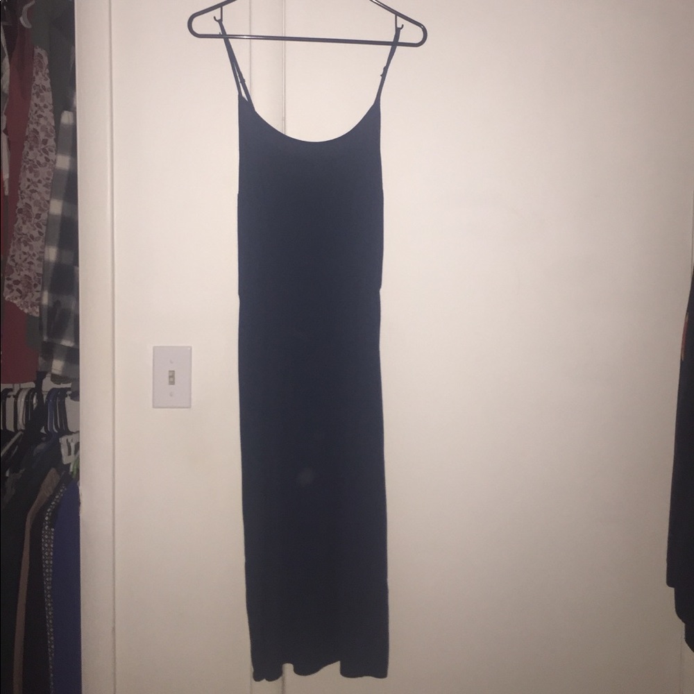 Navy midi dress