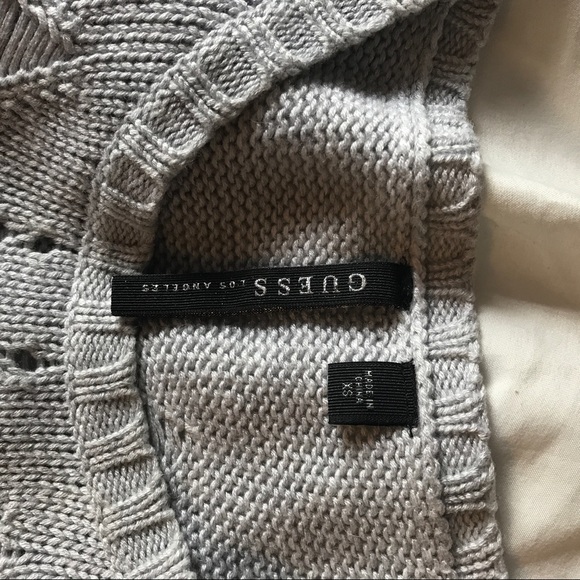 Grey Distressed GUESS Sweater - Picture 3 of 3