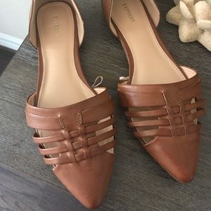 Express brown D'orsay flats