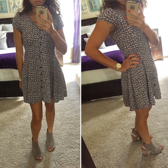 button up swing dress