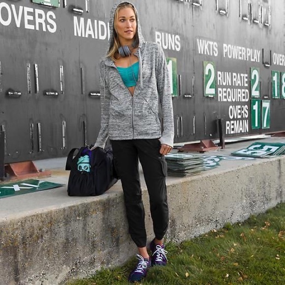 Athleta Tops - Athleta Heather Gray Batwing & Robin Zipup Jacket