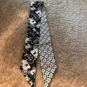 Brand new without tags Coach black and white tie