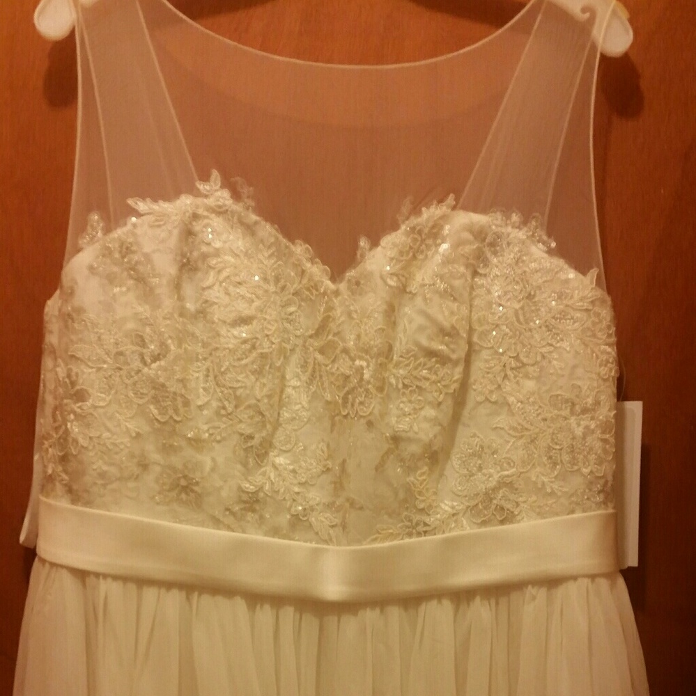 Davids Bridal illusion wedding dress 16w
