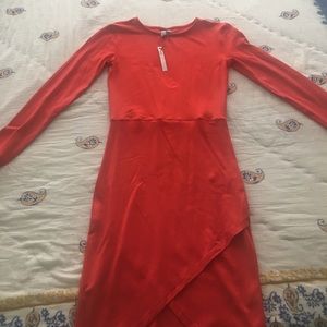 New with tag red dress.