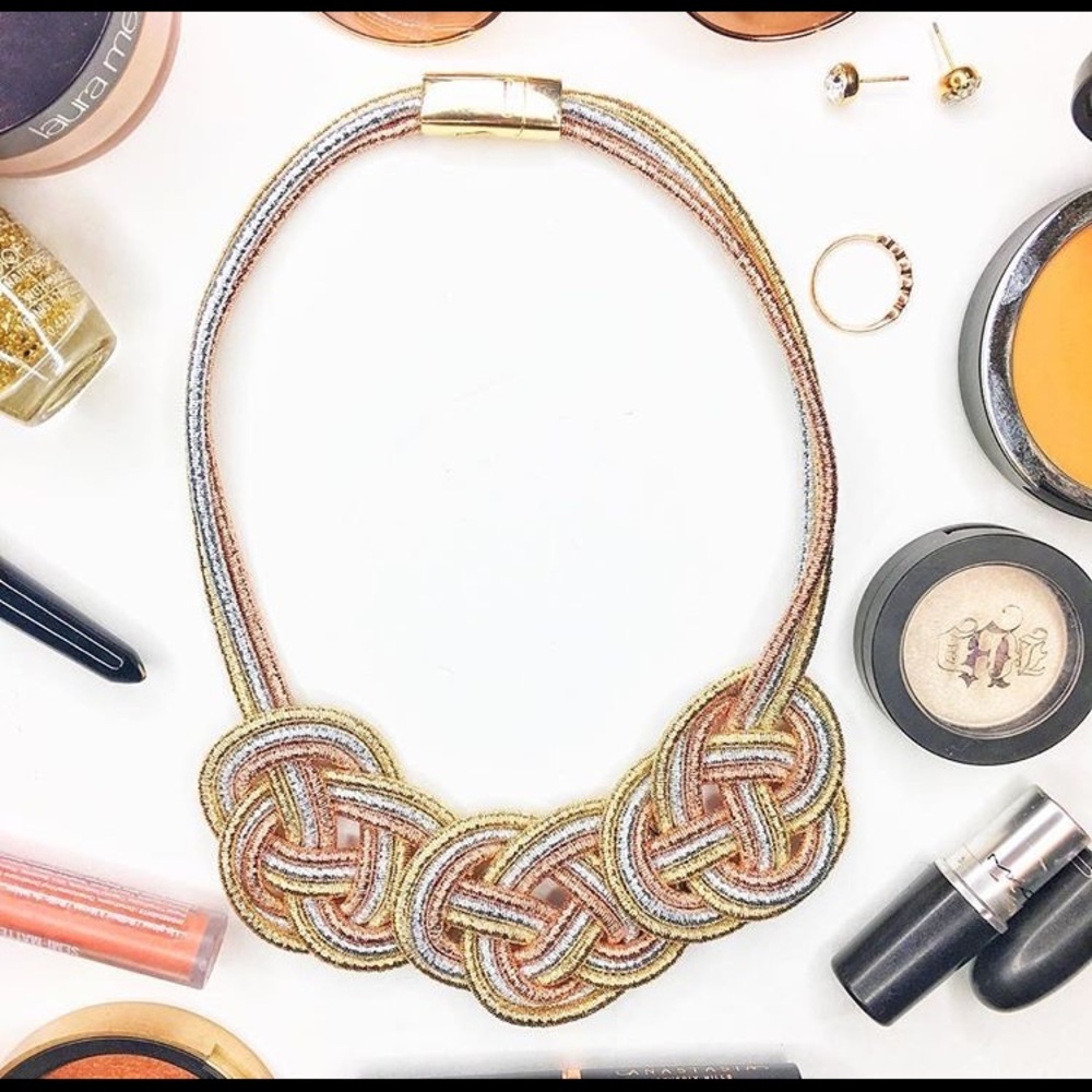 Tri-color Cord Necklace
