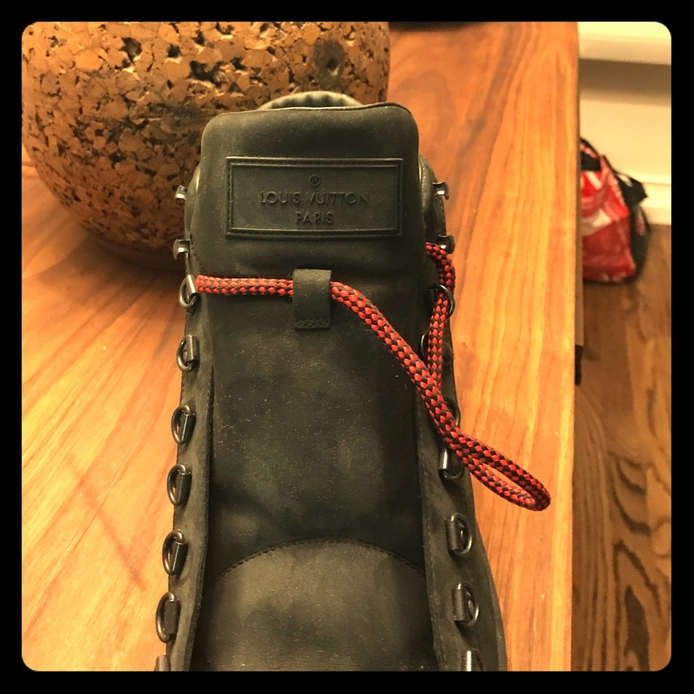 red bottomed Louis Vuitton men's sneakers