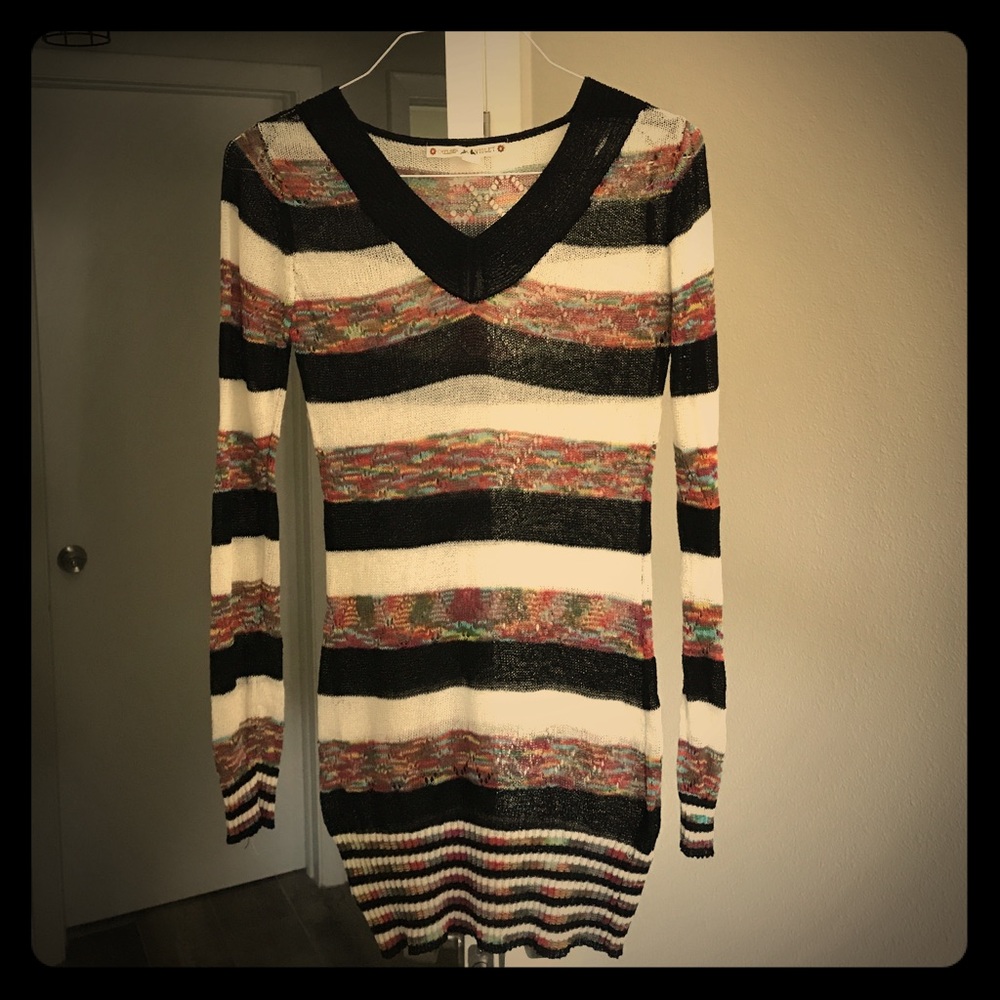 Colorful see-through sweater
