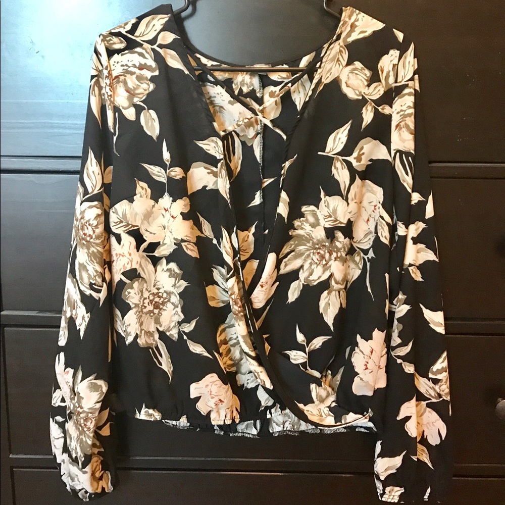 deep v blouse