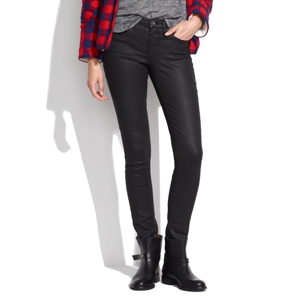 Madewell Denim - {Madewell} Black Coated Skinny Skinny Denim Jeans