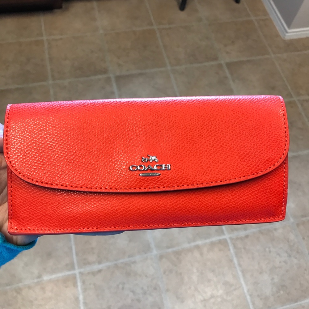 Coach crossgrain leather wallet