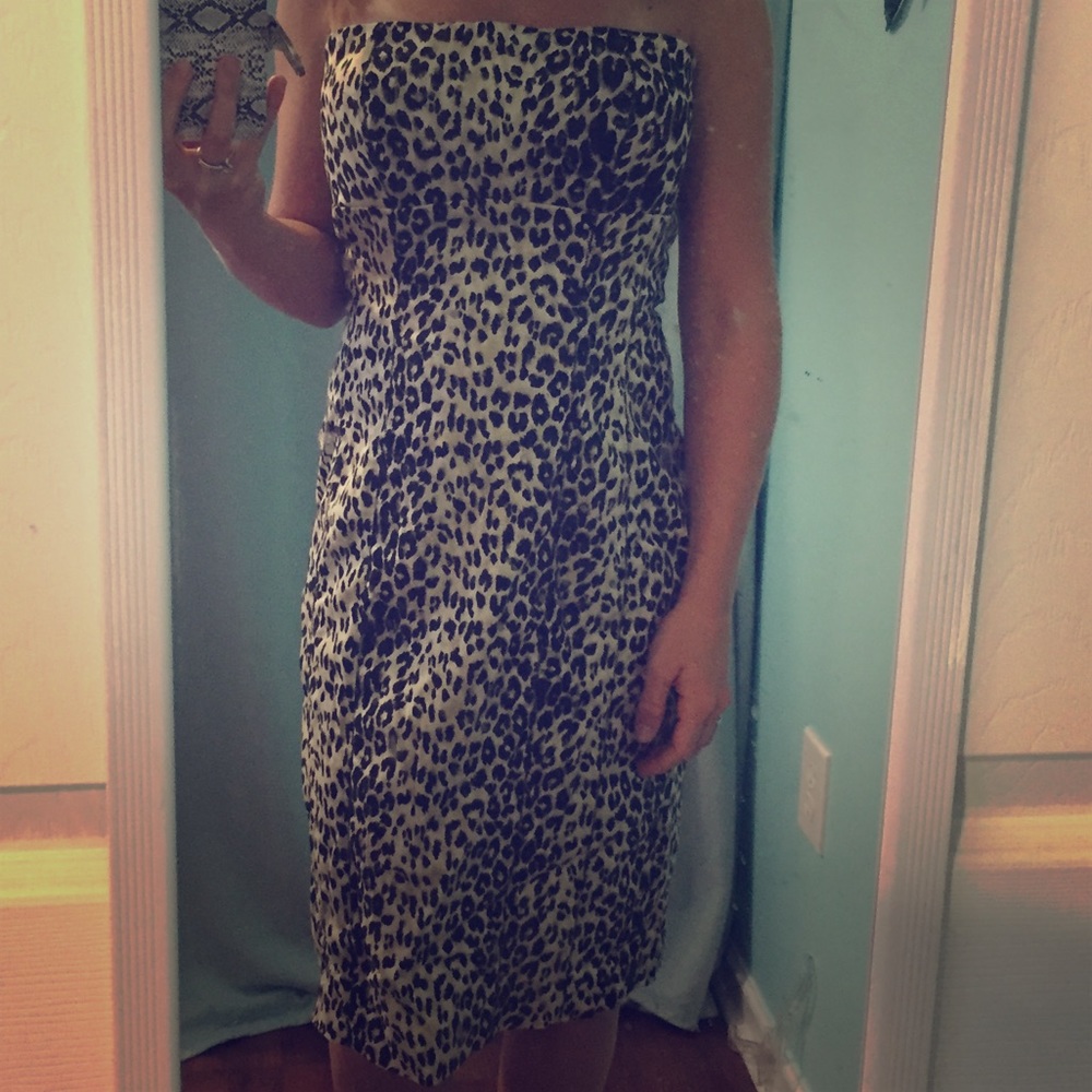 Cheetah print staples dress