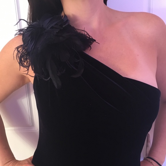 David Meister One Shoulder Dress - Picture 3 of 6