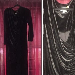Seventh Avenue maxi velvet dress plus size