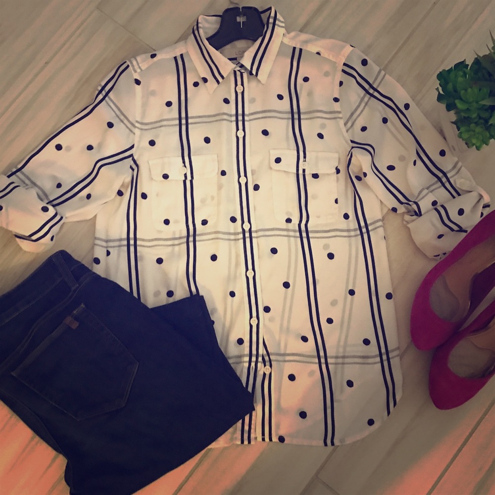 LOFT Button Down Sz S
