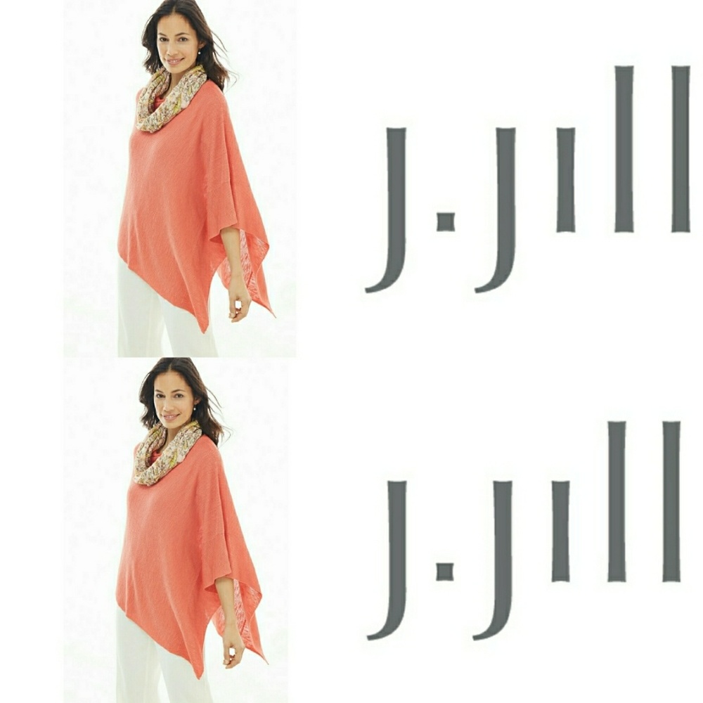 NWT J.Jill Shrimp colored one size poncho