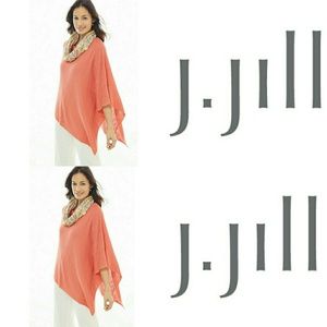 NWT J.Jill Shrimp colored one size poncho