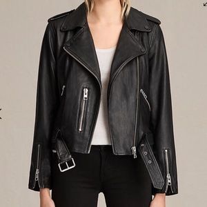 All Saints Balfern Biker Leather Jacket