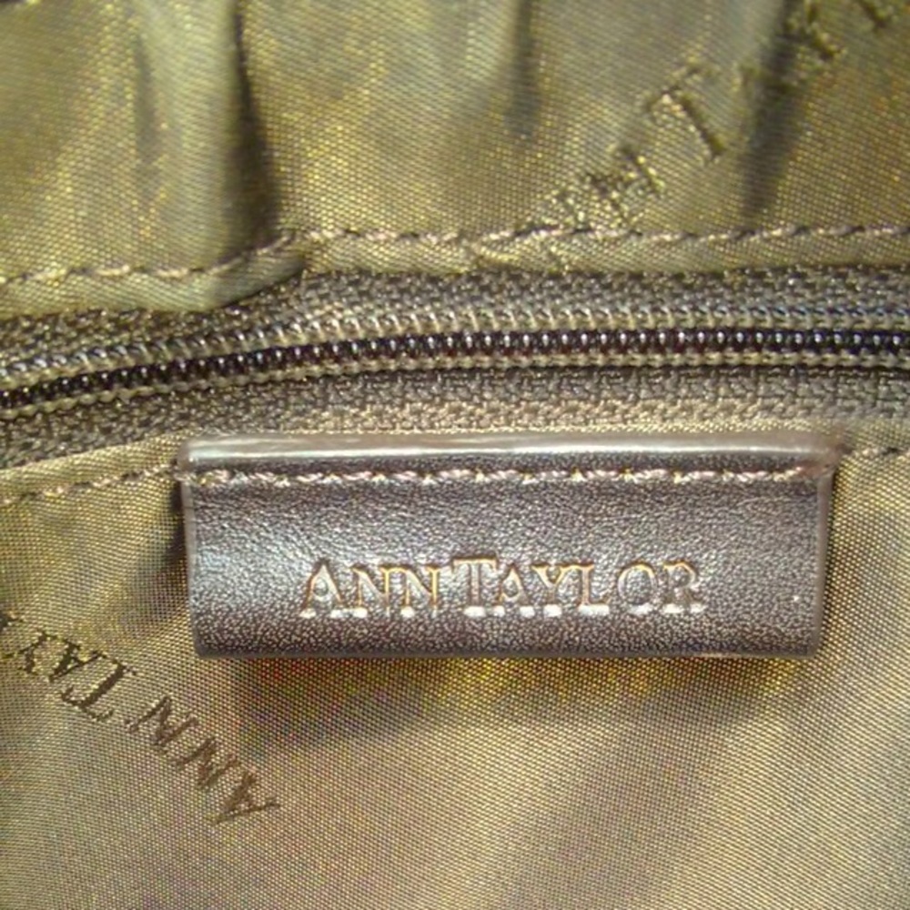 Ann Taylor Chocolate Brown Modernist Rectangular Suede Fall Autumn Handbag Purse - Picture 5 of 7