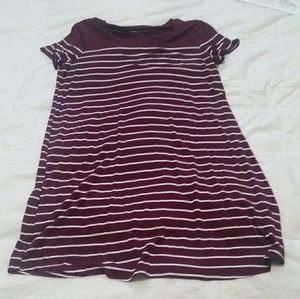 Burgandy and white summer dress