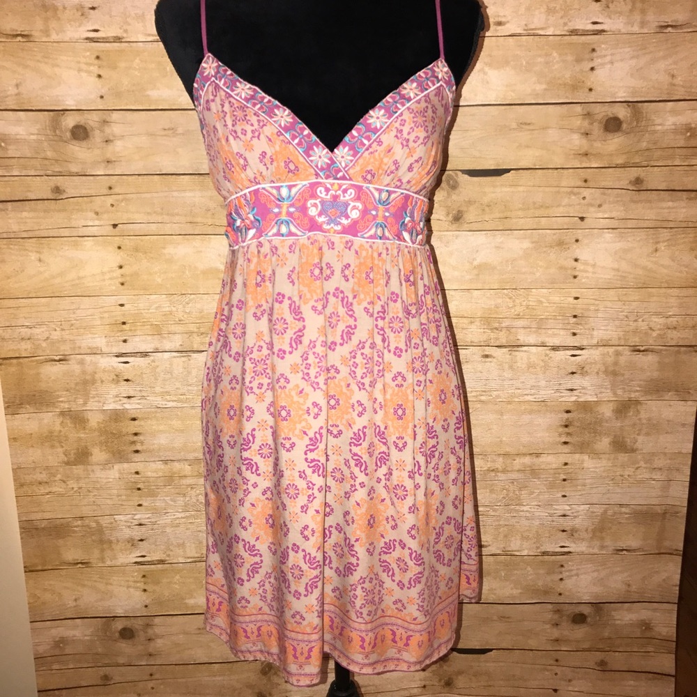 Flying Tomato Sun Dress. Embroidered Detail