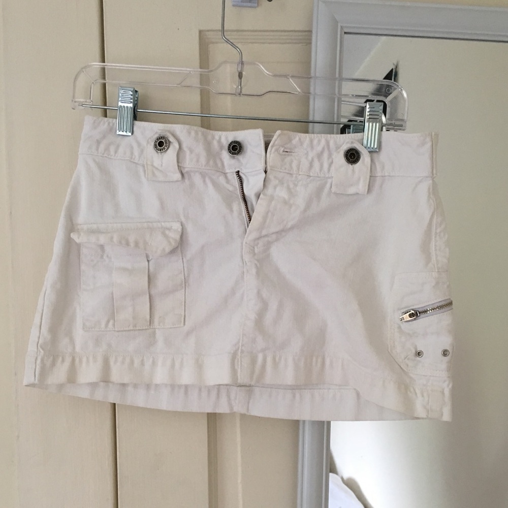 white jean mini skirt