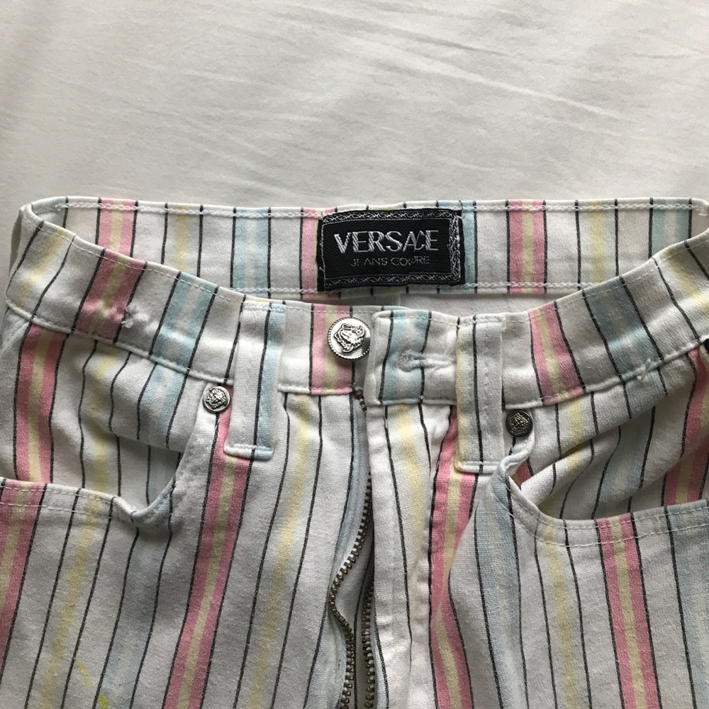 Versace stretch pants high waisted authentic