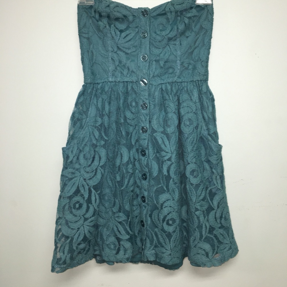 Turquoise Sleeveless Mini-Dress