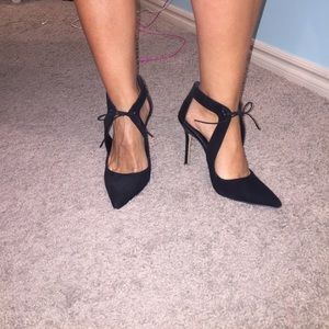 Top shop black suede heels