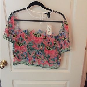Forever 21 see-through crop top
