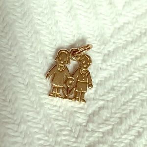 James Avery gold boy and girl charm.