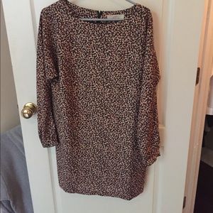 Long sleeve cheetah dress