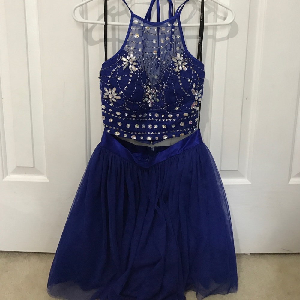 Blue Two Piece Hoco Dress (not sherri hill)