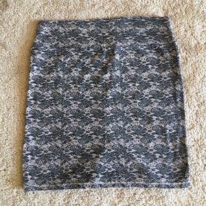 Black/Nude bodycon skirt