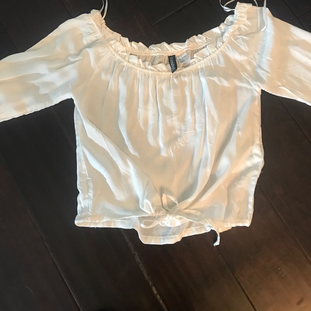 H&m white crop top