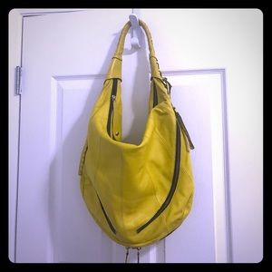 Oryany Mustard genuine leather large hobo