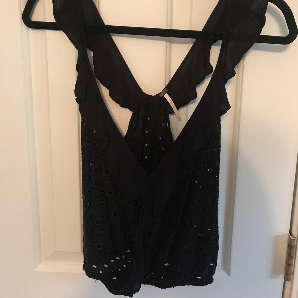 black free people crop top