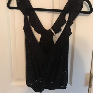 black free people crop top