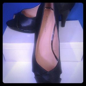 Size 11 black leather heels