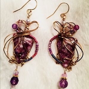 AMETHYST & GOLD EARINGS