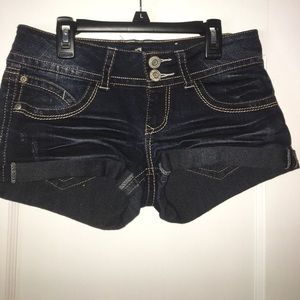 Dark denim shorts
