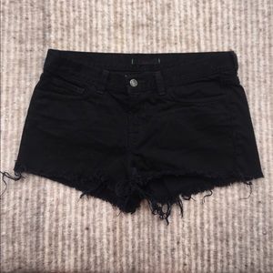 J Brand Black Denim Cut-Off Shorts