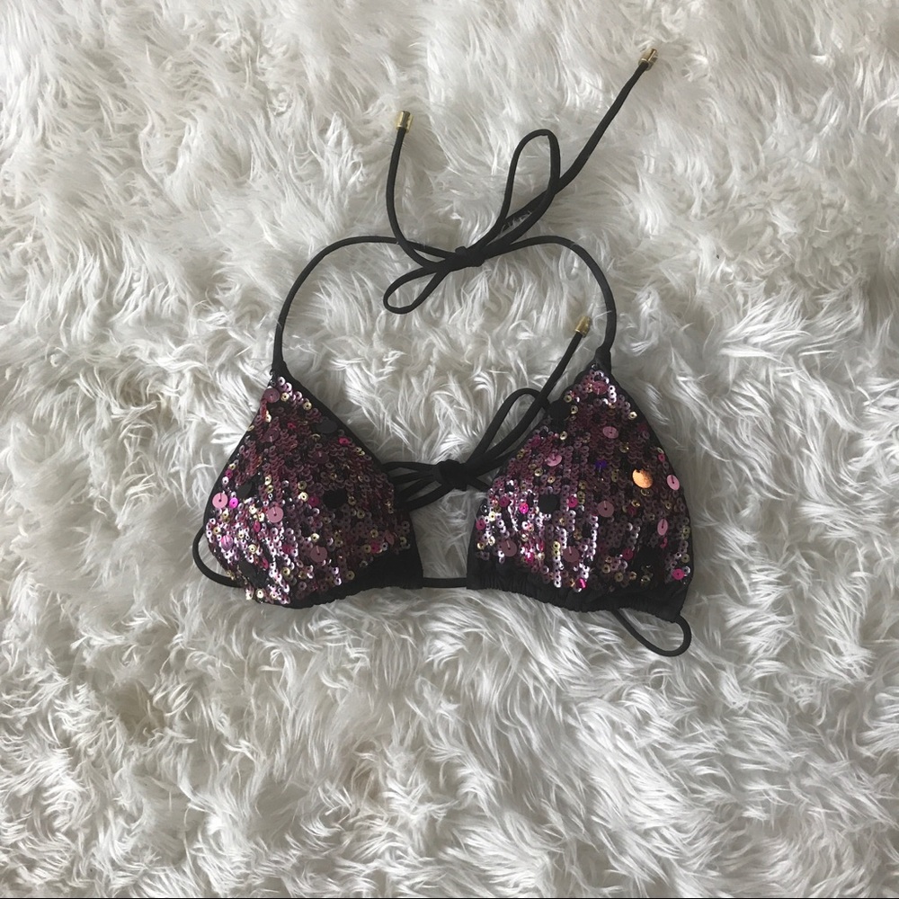 VIctoria’s Secret triangle Sequin Bikini Top.