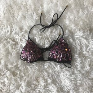 VIctoria’s Secret triangle Sequin Bikini Top.