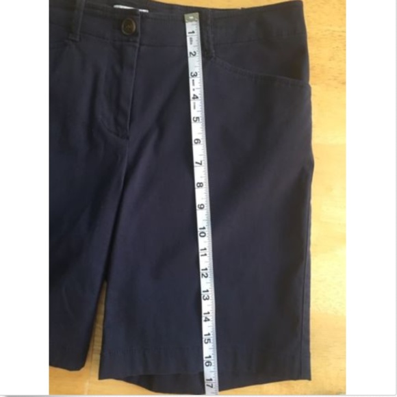 J JILL Live-in Chino Blue Bermuda Shorts Size 2 - Picture 4 of 5