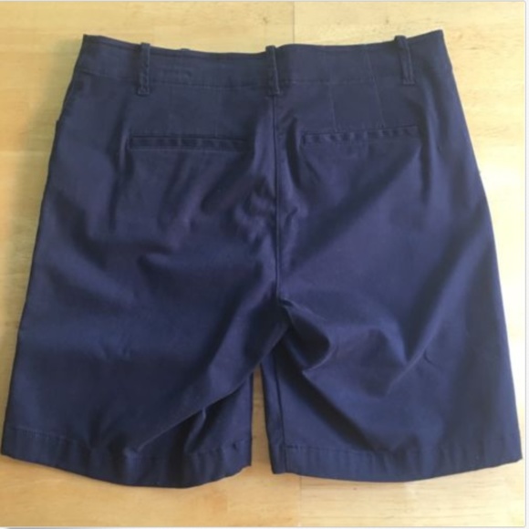 J JILL Live-in Chino Blue Bermuda Shorts Size 2 - Picture 2 of 5